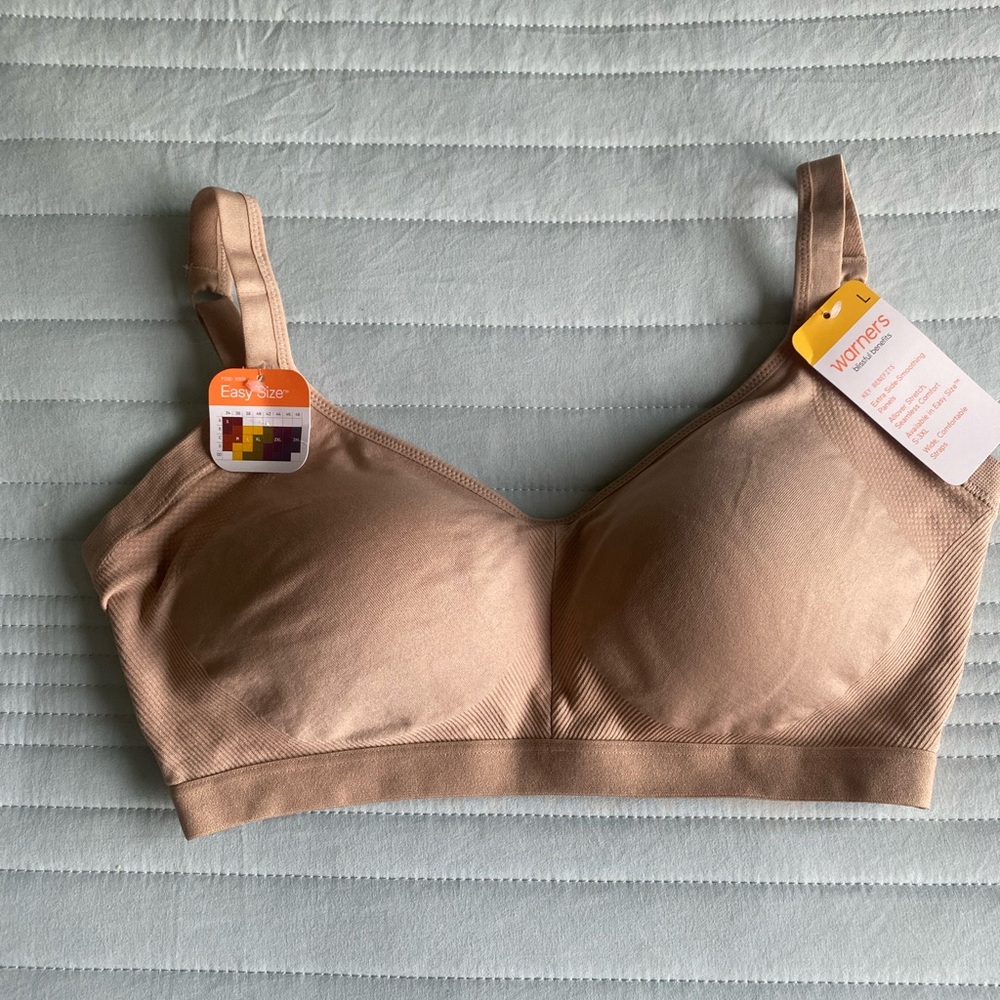 Warner's Tan Comfort Bra Adjustable Straps Everyday Wear